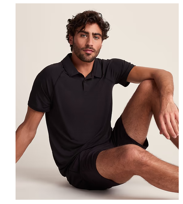 Hector Mens Performance Polo Shirt - Black