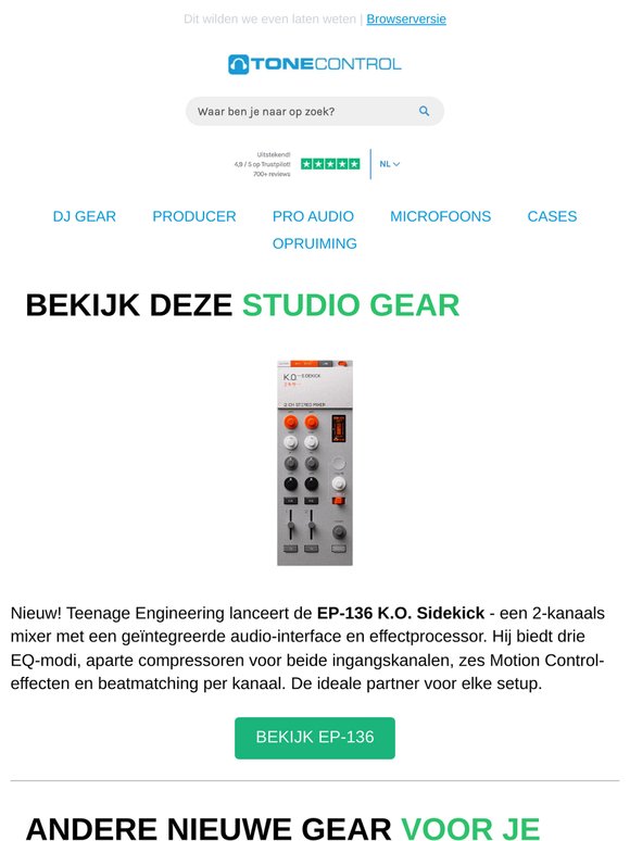 Nieuwe STUDIO gear van Teenage Engineering, NI Komplete, Modal, Polyend...