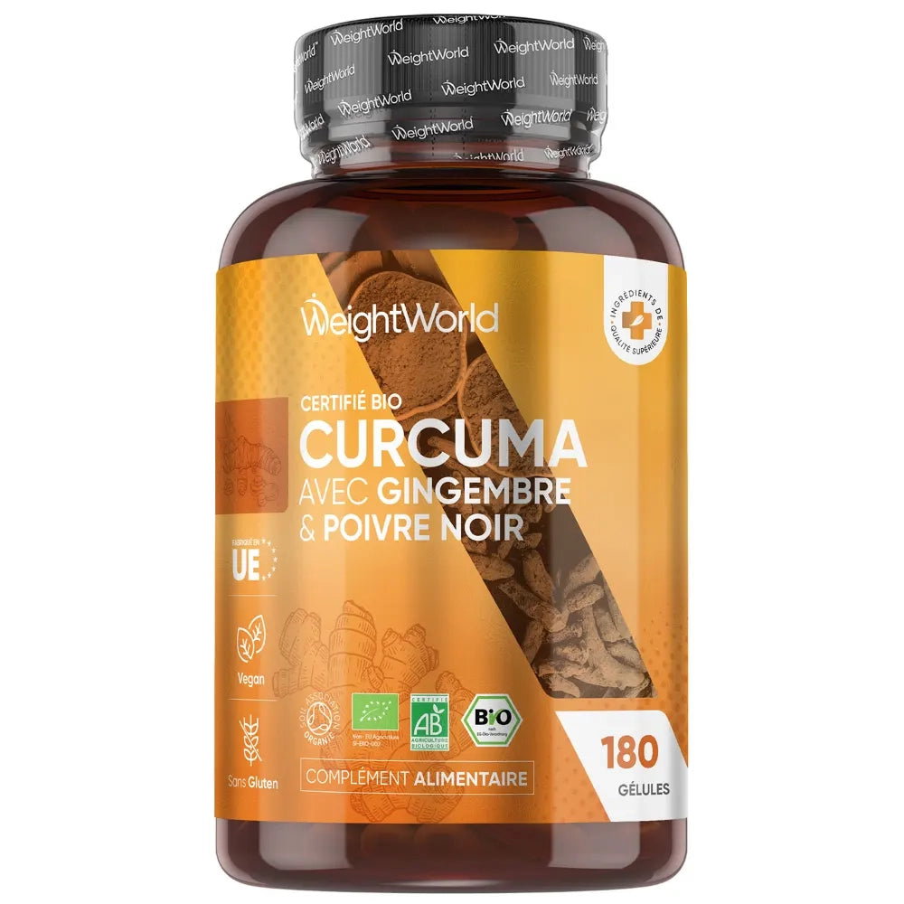 Curcuma Bio avec Poivre Noir & Gingembre