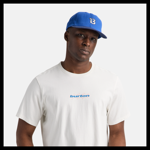 Burton Hippocrene Short Sleeve T-Shirt in Stout White on a male model