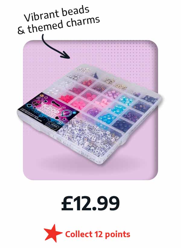Make Your Own Concert Bracelets - £12.99 - Vibrant beads & themed charms - Collect 12 points