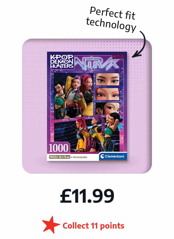 Clementoni HUNTR/X 1000 Piece Puzzle - £11.99 - Perfect fit technology - Collect 11 points