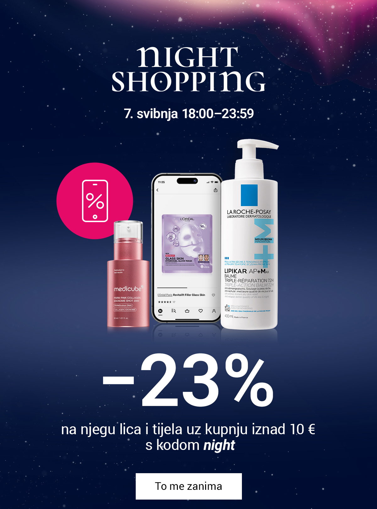 Night Shopping: −23 % na njegu lica i tijela