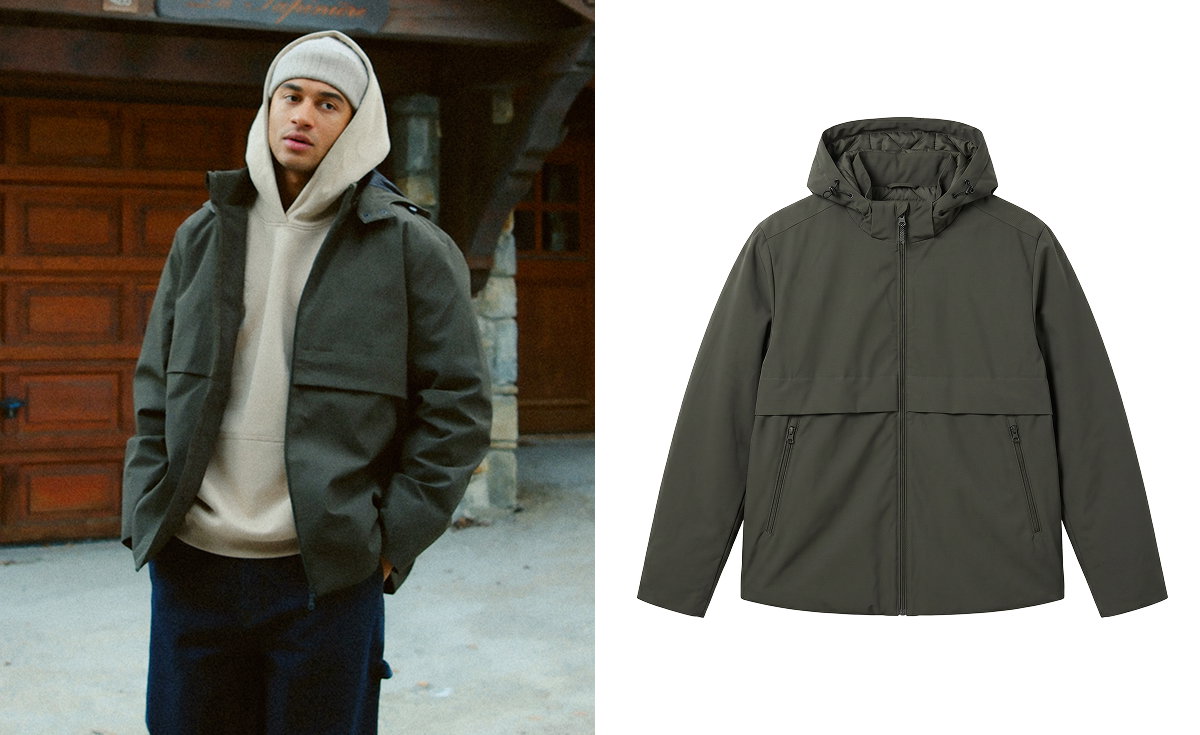Textured Hooded Parka