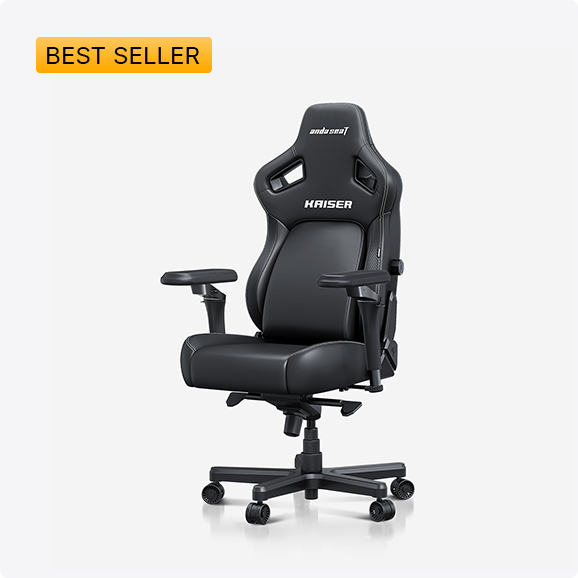 New Kaiser 4 gaming chair in black leather