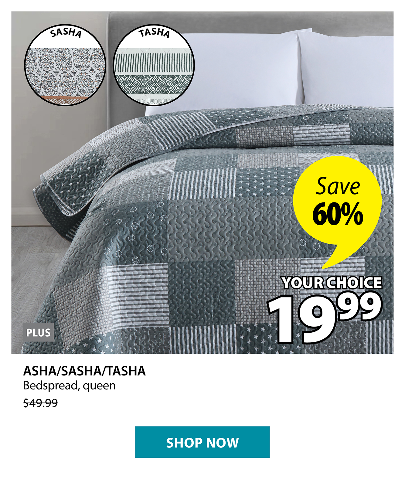 ASHA/SASHA/TASHA Bedspread | Save 60%