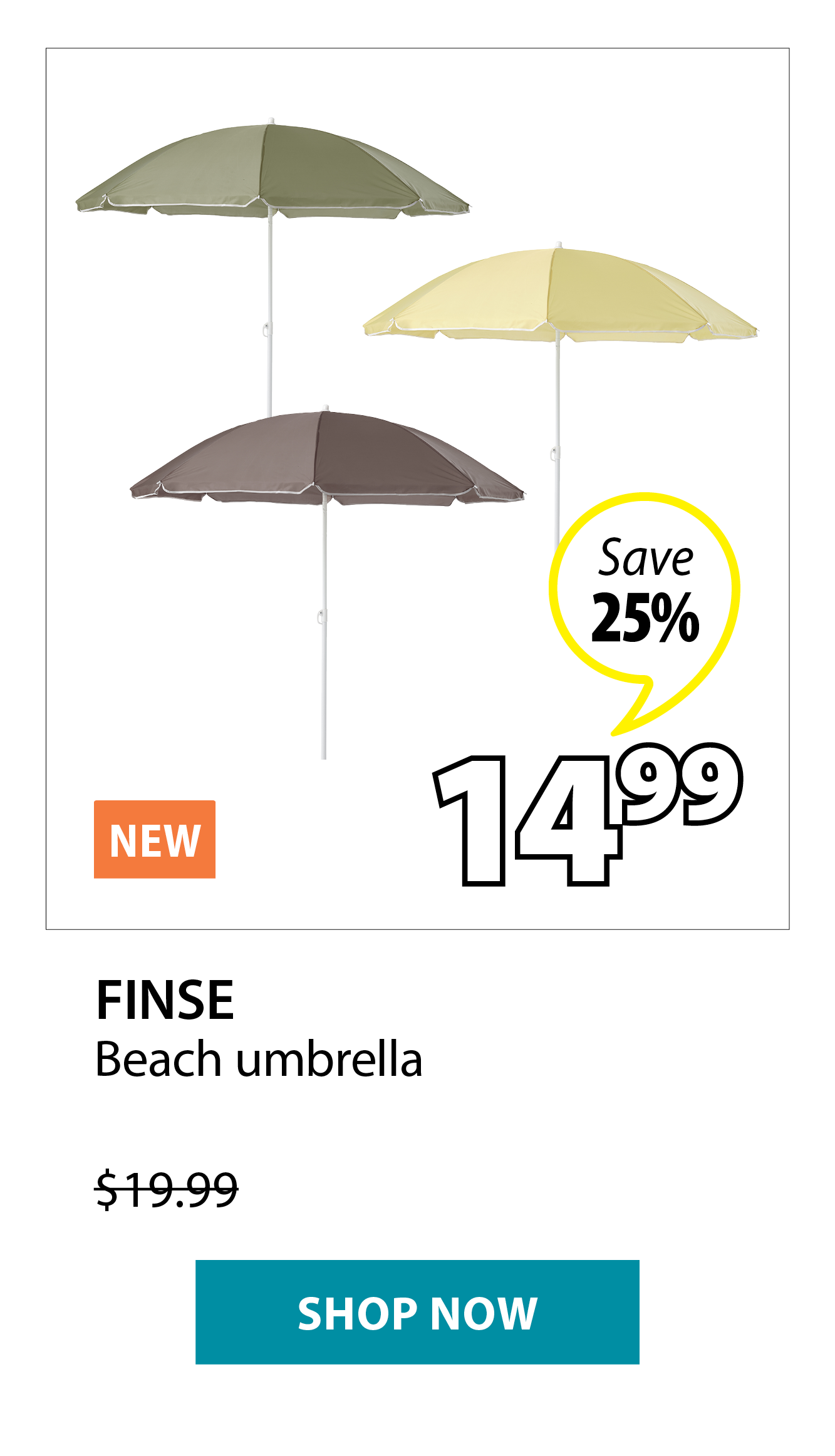 FINSE Beach umbrella | Save 25%