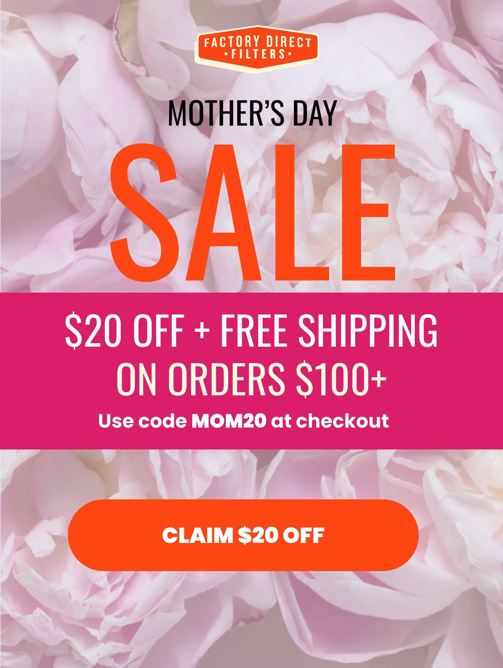 $20 OFF Orders $100+ with code MOM20