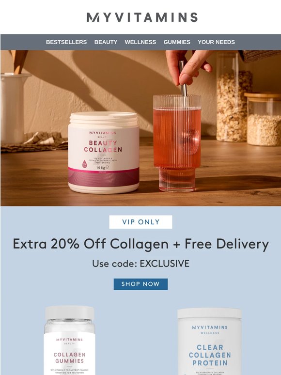 VIP Offer Only | Free Delivery + Extra 20% Off Collagen