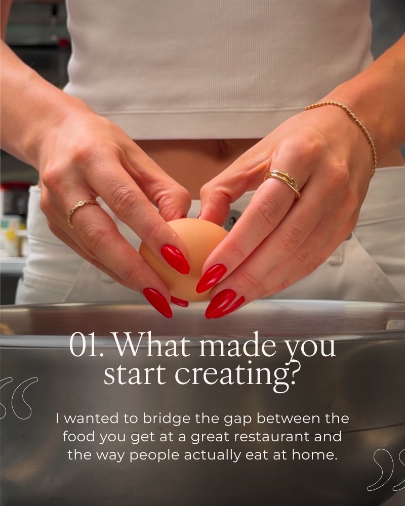 I wanted to bridge the gap between the food you get at a great restaurant and the way people actually eat at home.