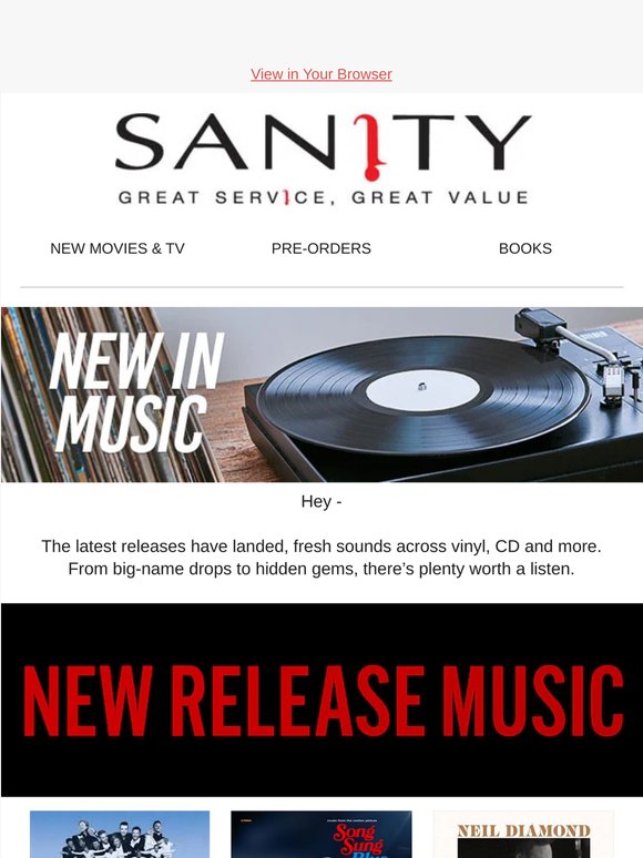 The Best New Music at Sanity!