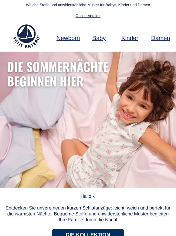 Unsere neuen kurzen Pyjamas 🌙