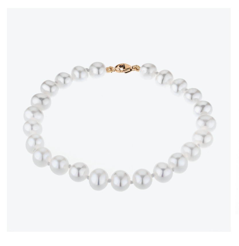 9ct Yellow Gold Pearl Bracelet
