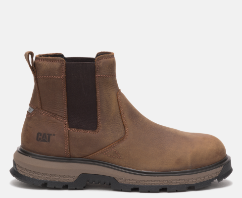 CAT Footwear - Men's Exposition Chelsea Alloy Toe Work Boot - Pyramid colorway.