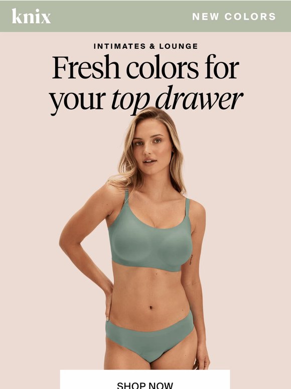 NEW relaxing colours in all bestselling undies & bras! 💚💙