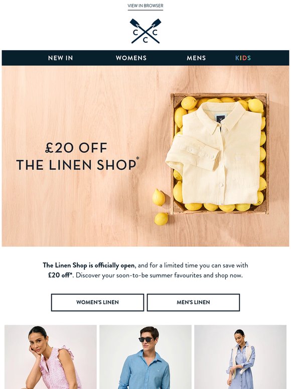 £20 off* The Linen Shop | Limited time offer