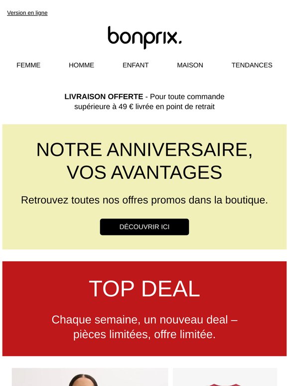Notre TOP DEALS de la semaine