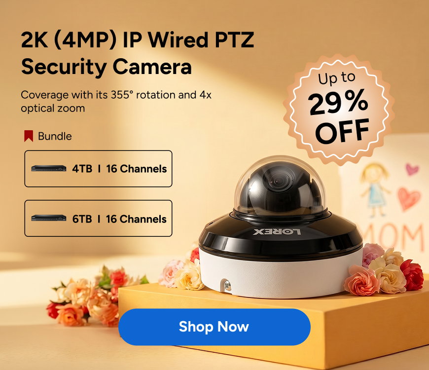 2K (4MP) IP Wired PTZ Security Camera