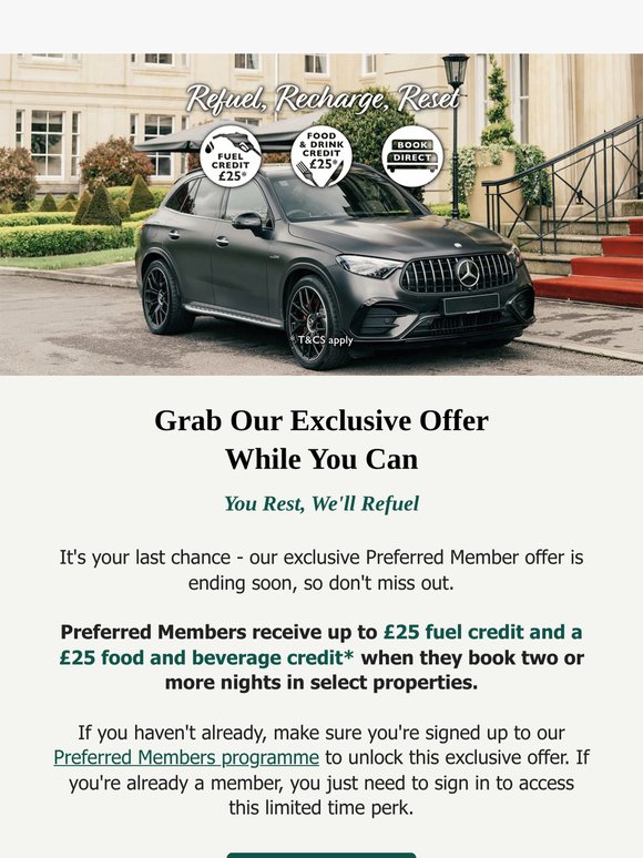 Last chance to get up to £25 fuel credit