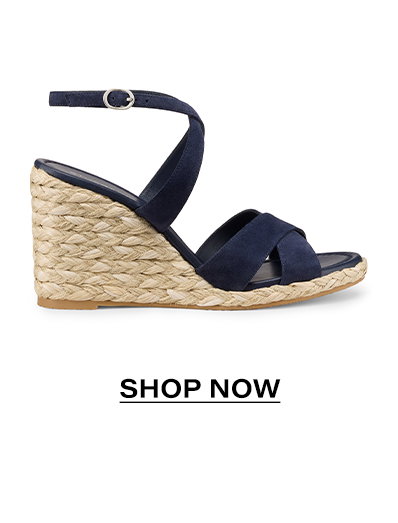 Alyssa Wedge Sandal in Navy Blue