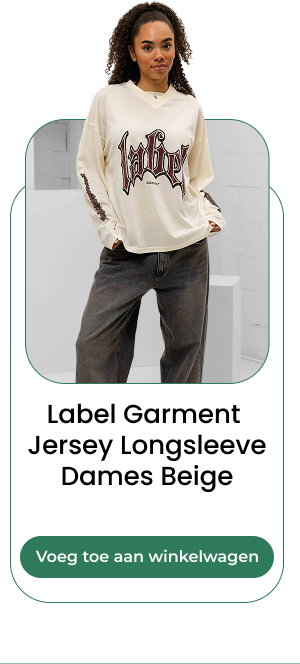 Label Garment Jersey Longsleeve Dames Beige Voeg toe aan winkelwagen