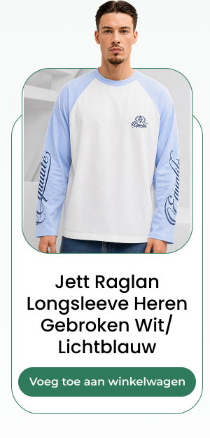 Jett Raglan Longsleeve Heren Gebroken Wit/Lichtblauw Voeg toe aan winkelwagen