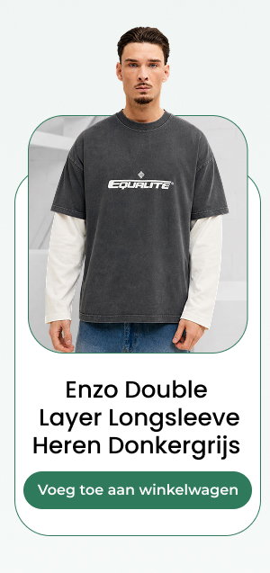 Enzo Double Layer Longsleeve Heren Donkergrijs