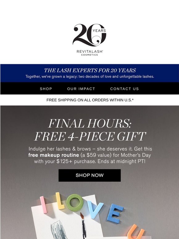 Final hours! 4 free gifts worth $59 with $125+ purchase