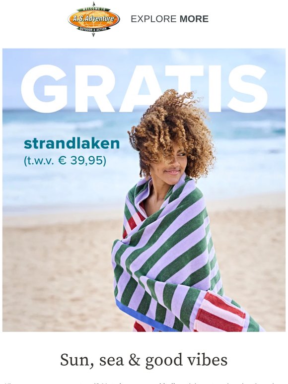 Gratis strandlaken bij swimwear vanaf € 65