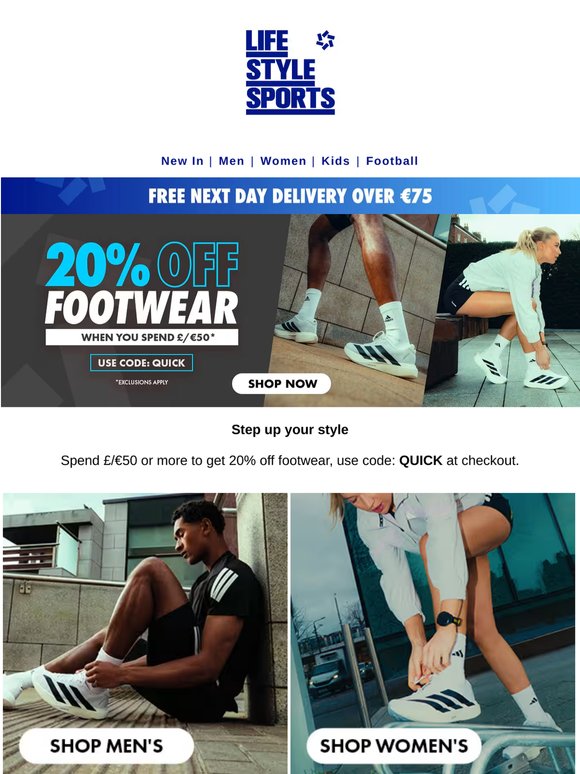 20% Off Footwear 👟