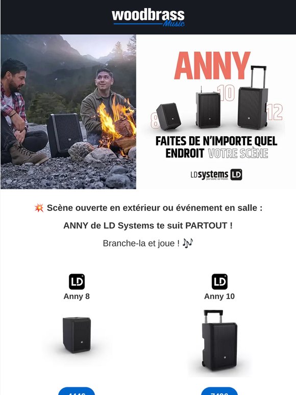🔊 LD Systems ANNY : sono portable en 8, 10 et 12"