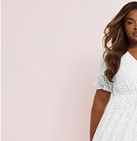 YOURS – Gestuftes Maxikleid in Weiß mit Lochstickerei