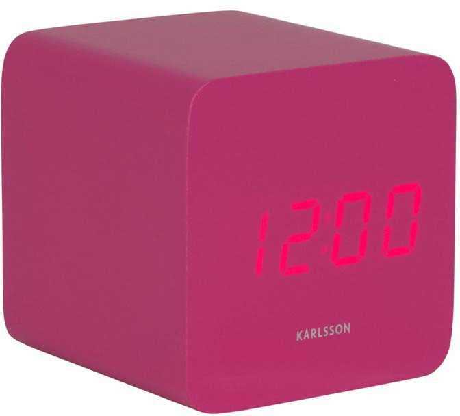 Image of Réveil carré LED en MDF Spry Rose