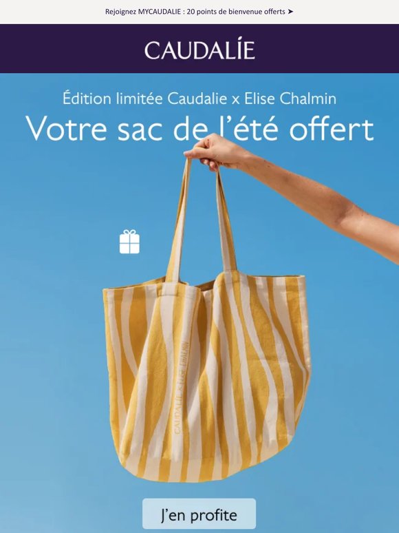 Votre sac de l’été Caudalie x Elise Chalmin offert
