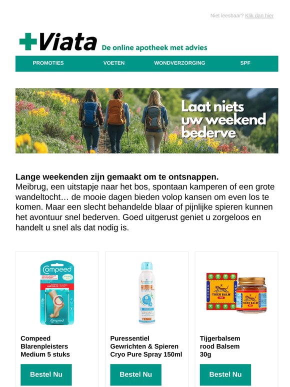 Lang weekend in het vooruitzicht? Is uw gezondheidskit klaar?