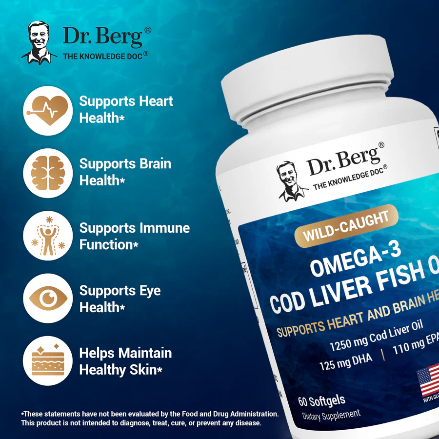 Wild-Caught Omega-3 Cod Liver Fish Oil