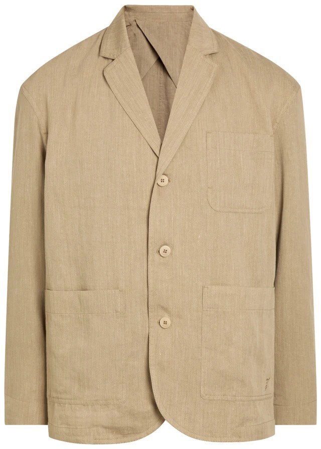 JACQUEMUS La Veste Pastro striped linen jacket