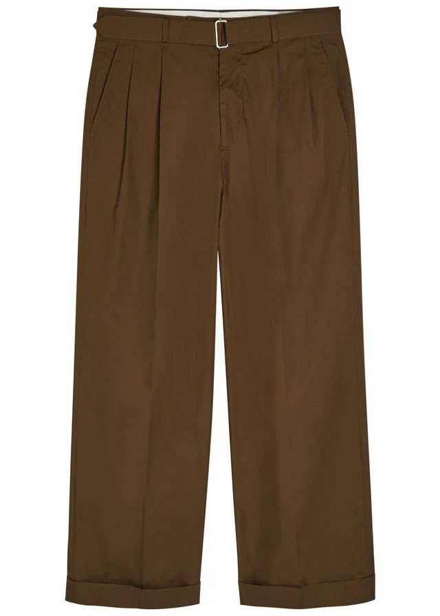 OFFICINE GÉNÉRALE Evans belted cotton-poplin trousers