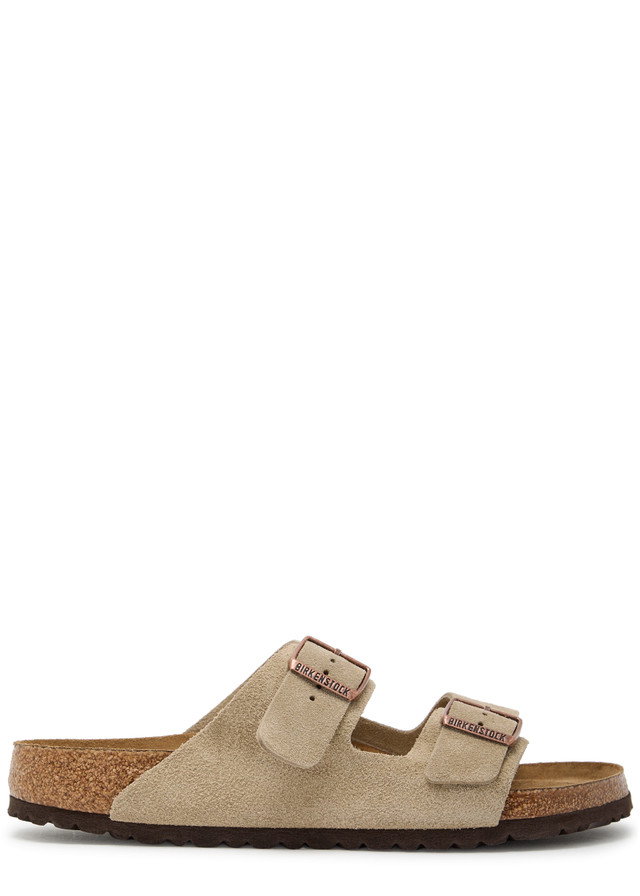 BIRKENSTOCK Arizona brushed suede sliders
