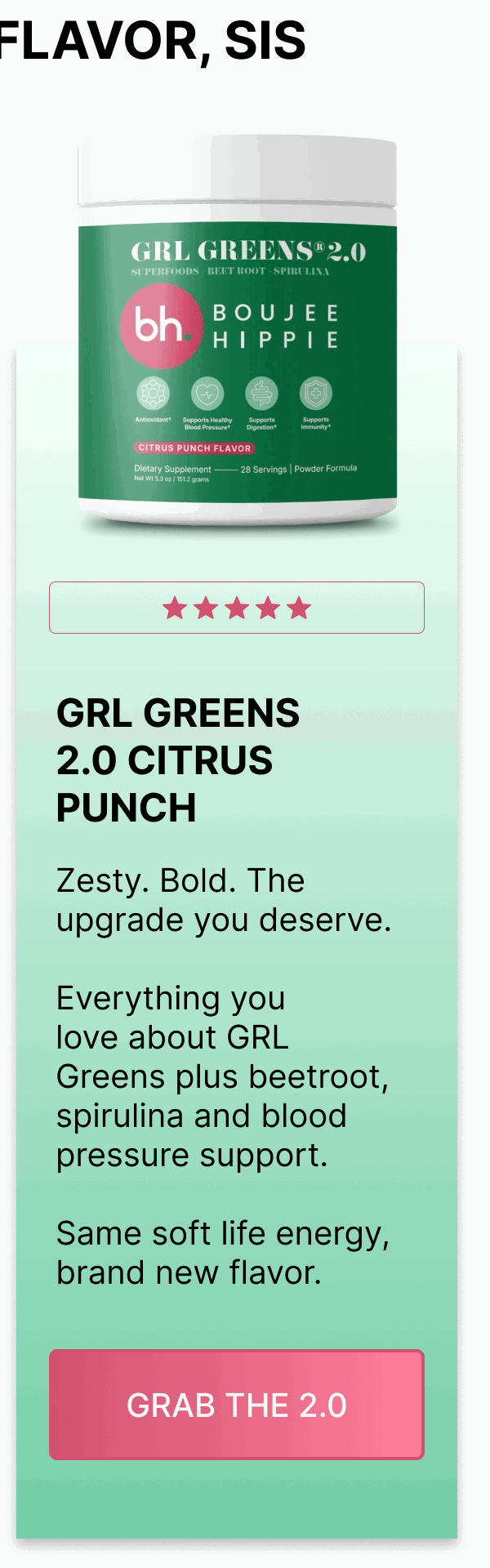 GRL GREENS 2.0 CITRUS PUNCH - GRAB THE 2.0