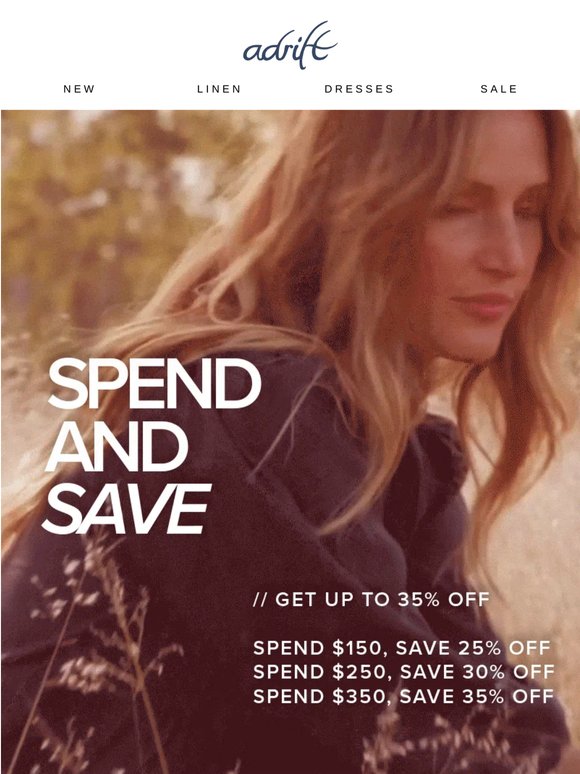 Up to 35% 𝒐𝒇𝒇. This weekend only. 🖤