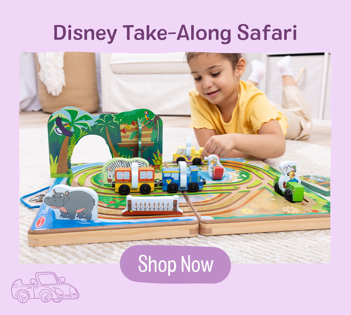 Disney Take-Along Safari Wooden Play Set