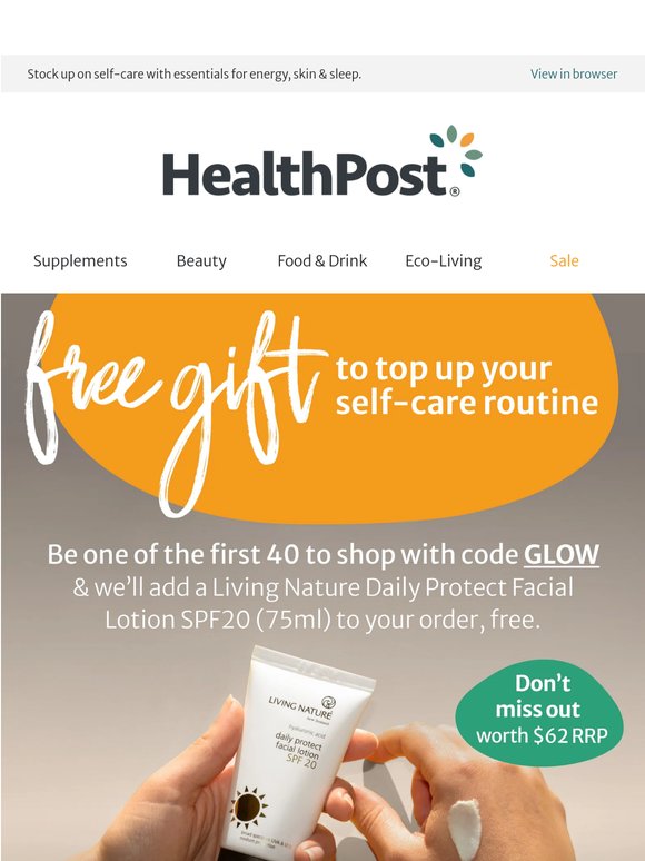 Quick, your $62 free gift is waiting (only 40 up for grabs) 💚