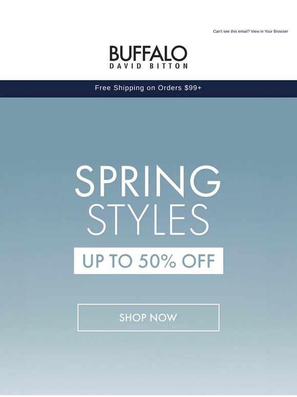Spring Styles: Up to 50% Off
