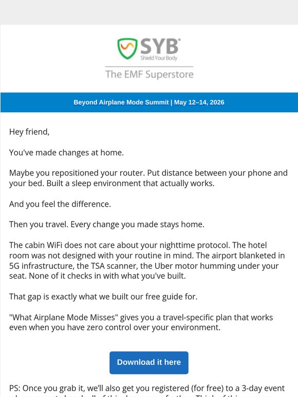 What works at home stops at 35,000 feet...