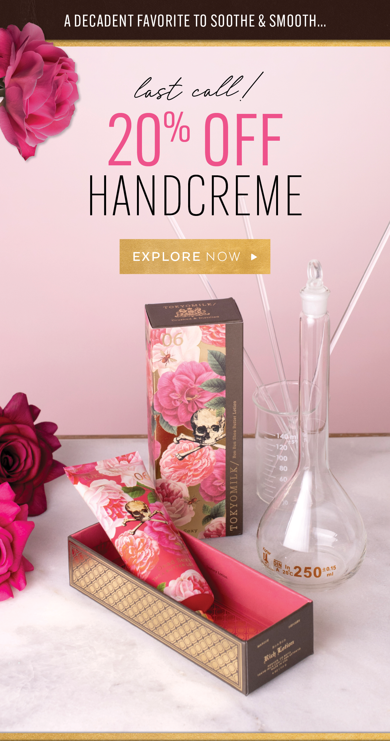 Last Call! 20% Off Handcreme