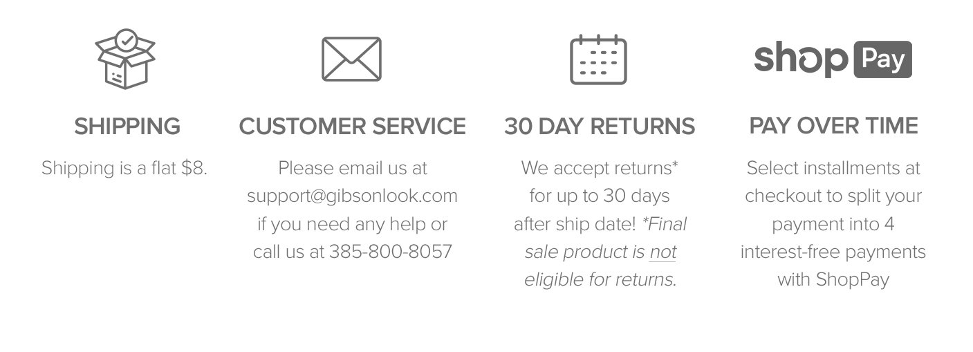 Shipping + Returns