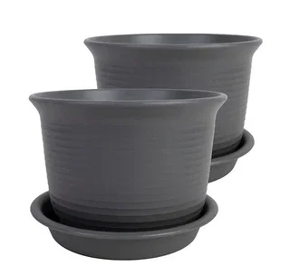 SET of 2: Large Round Plant Pot