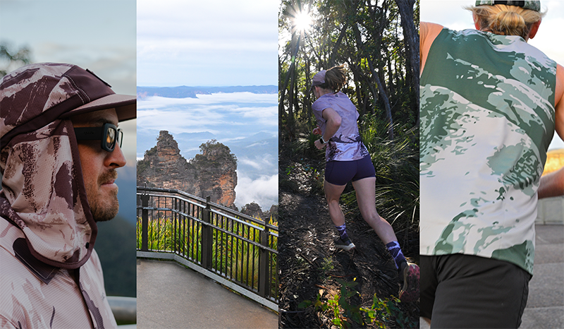 Collection of images showcasing Fractel athletes in the Blue Mountains