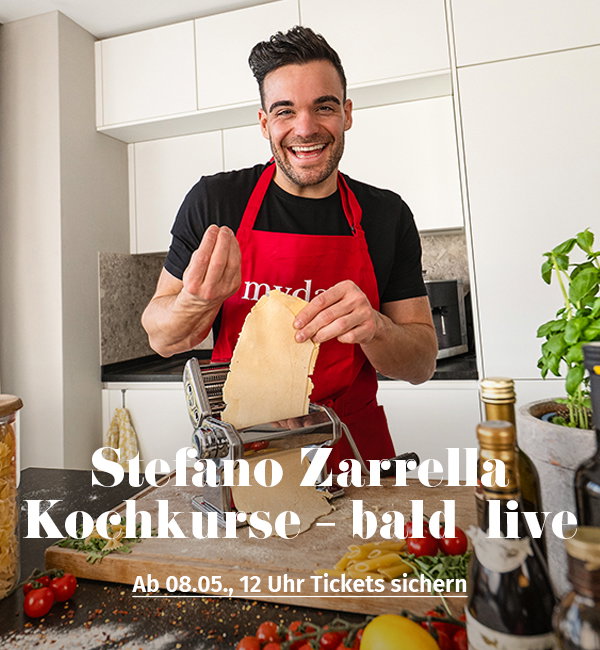 Stefano Zarrellas Kochkurse bald live, jetzt Countdown verfolgen